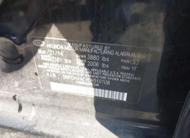 Photo 8 VIN: 5NPDH4AE9EH510708 - HYUNDAI ELANTRA 