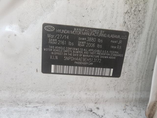 Photo 9 VIN: 5NPDH4AE9EH513172 - HYUNDAI ELANTRA SE 