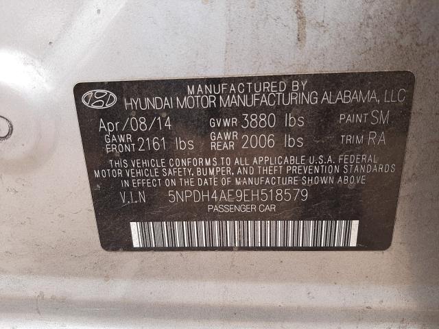 Photo 9 VIN: 5NPDH4AE9EH518579 - HYUNDAI ELANTRA SE 