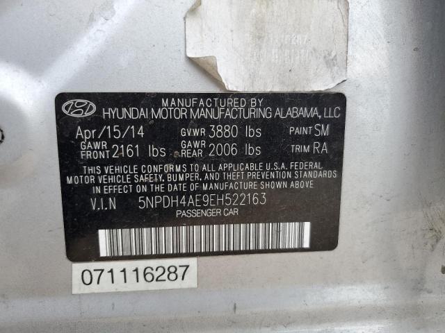 Photo 11 VIN: 5NPDH4AE9EH522163 - HYUNDAI ELANTRA SE 