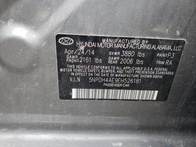 Photo 9 VIN: 5NPDH4AE9EH526181 - HYUNDAI ELANTRA SE 