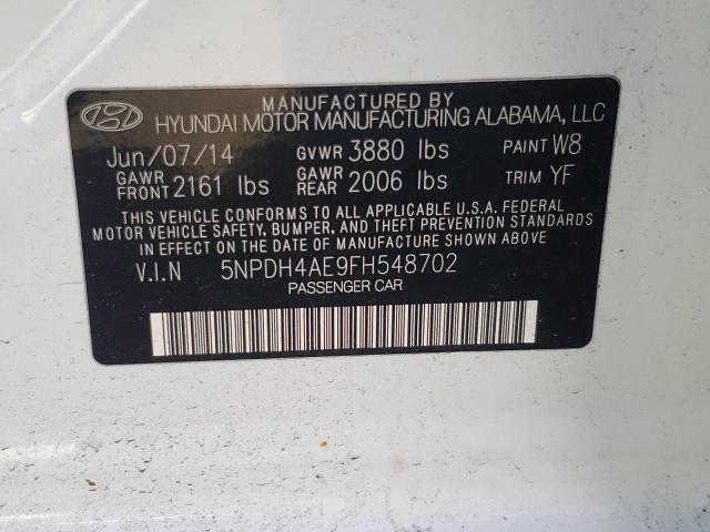 Photo 11 VIN: 5NPDH4AE9FH548702 - HYUNDAI ELANTRA SE 