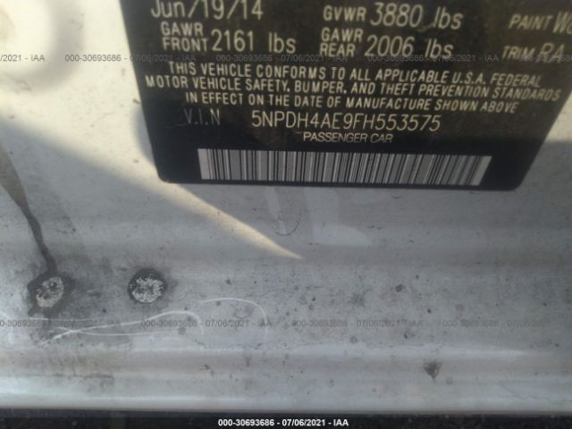 Photo 8 VIN: 5NPDH4AE9FH553575 - HYUNDAI ELANTRA 