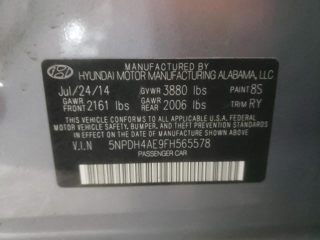 Photo 9 VIN: 5NPDH4AE9FH565578 - HYUNDAI ELANTRA SE 