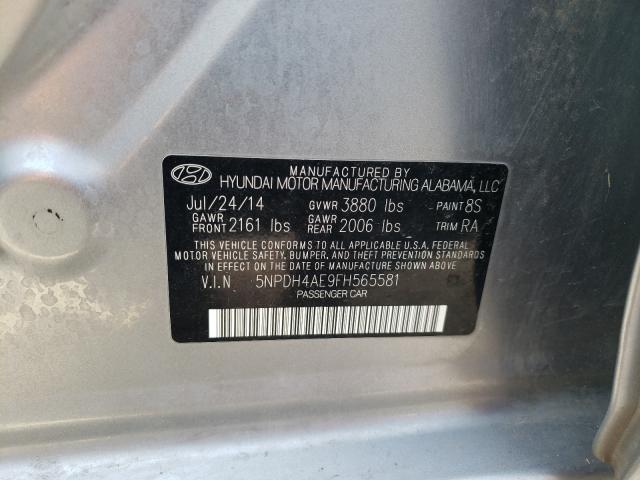 Photo 9 VIN: 5NPDH4AE9FH565581 - HYUNDAI ELANTRA SE 