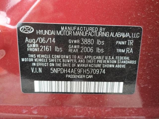 Photo 9 VIN: 5NPDH4AE9FH570974 - HYUNDAI ELANTRA SE 