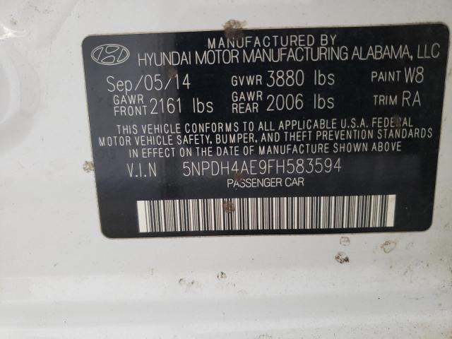 Photo 11 VIN: 5NPDH4AE9FH583594 - HYUNDAI ELANTRA 