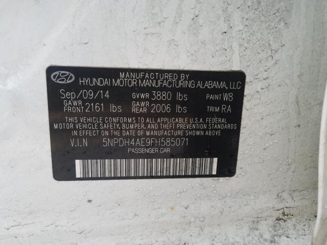 Photo 9 VIN: 5NPDH4AE9FH585071 - HYUNDAI ELANTRA SE 