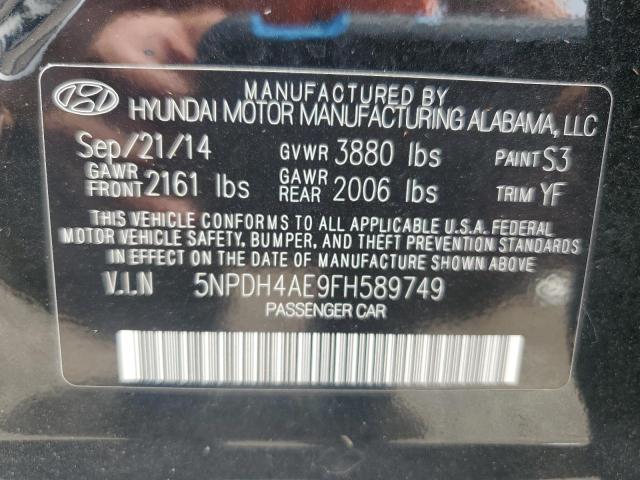 Photo 12 VIN: 5NPDH4AE9FH589749 - HYUNDAI ELANTRA SE 