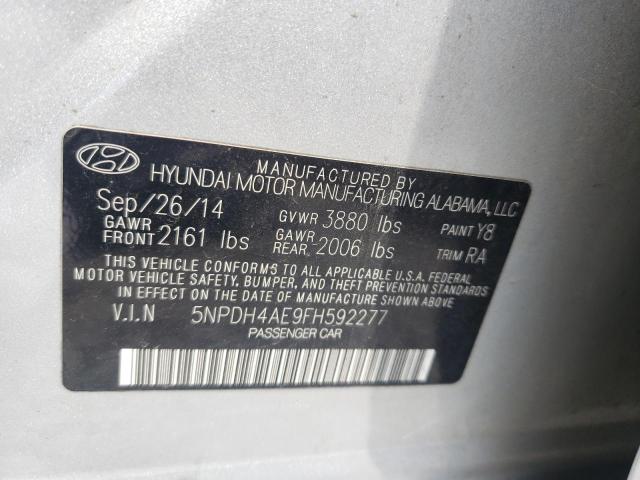 Photo 9 VIN: 5NPDH4AE9FH592277 - HYUNDAI ELANTRA SE 