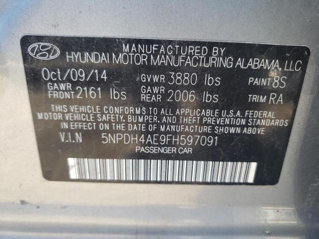 Photo 9 VIN: 5NPDH4AE9FH597091 - HYUNDAI ELANTRA 