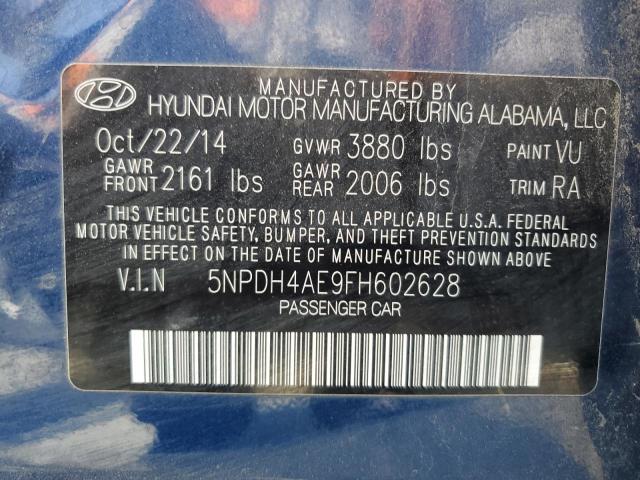 Photo 12 VIN: 5NPDH4AE9FH602628 - HYUNDAI ELANTRA 