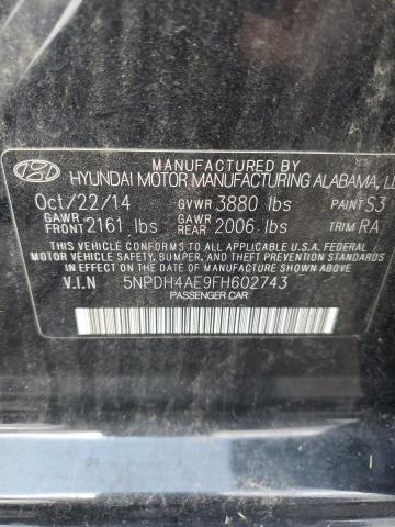 Photo 11 VIN: 5NPDH4AE9FH602743 - HYUNDAI ELANTRA SE 