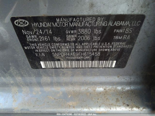 Photo 8 VIN: 5NPDH4AE9FH615458 - HYUNDAI ELANTRA 