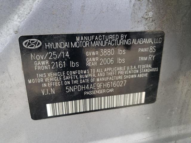 Photo 9 VIN: 5NPDH4AE9FH616027 - HYUNDAI ELANTRA SE 