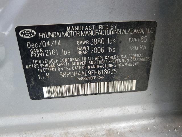 Photo 12 VIN: 5NPDH4AE9FH618635 - HYUNDAI ELANTRA 