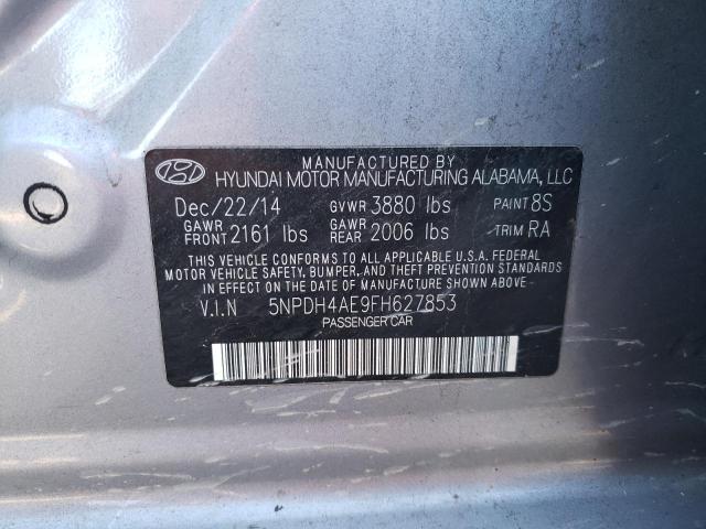 Photo 11 VIN: 5NPDH4AE9FH627853 - HYUNDAI ELANTRA 