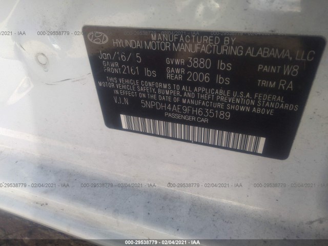 Photo 8 VIN: 5NPDH4AE9FH635189 - HYUNDAI ELANTRA 