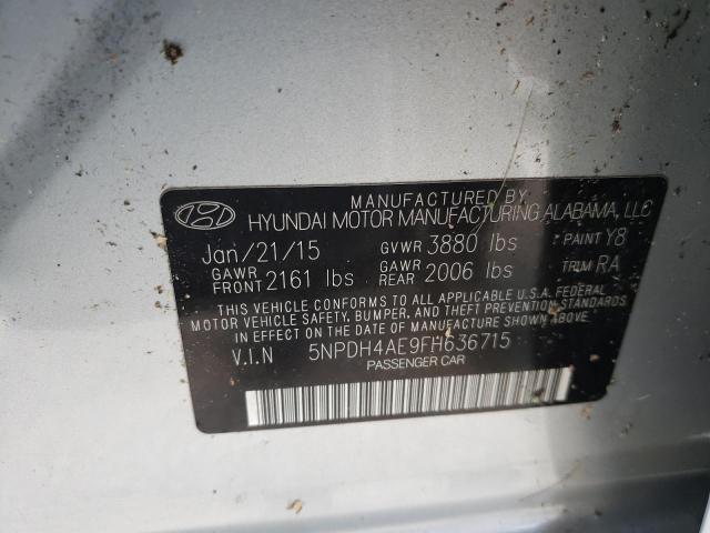 Photo 9 VIN: 5NPDH4AE9FH636715 - HYUNDAI ELANTRA SE 