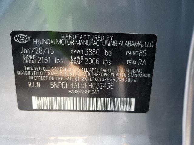 Photo 9 VIN: 5NPDH4AE9FH639436 - HYUNDAI ELANTRA SE 