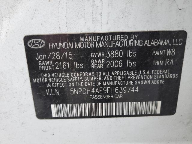 Photo 11 VIN: 5NPDH4AE9FH639744 - HYUNDAI ELANTRA SE 