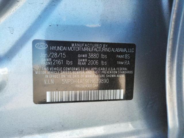 Photo 9 VIN: 5NPDH4AE9FH639890 - HYUNDAI ELANTRA SE 