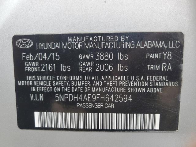 Photo 11 VIN: 5NPDH4AE9FH642594 - HYUNDAI ELANTRA SE 