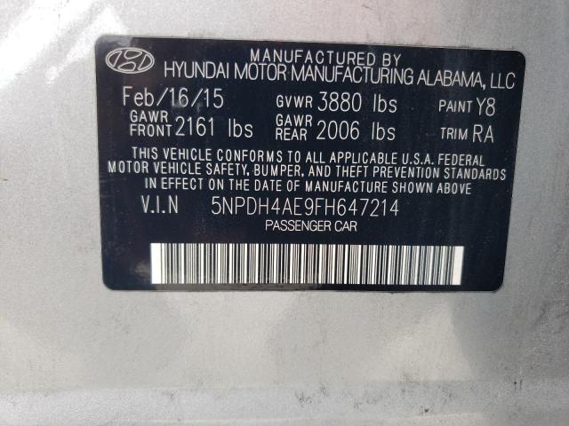 Photo 9 VIN: 5NPDH4AE9FH647214 - HYUNDAI ELANTRA SE 