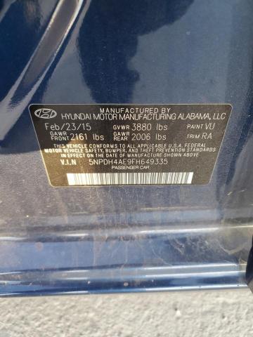 Photo 11 VIN: 5NPDH4AE9FH649335 - HYUNDAI ELANTRA 