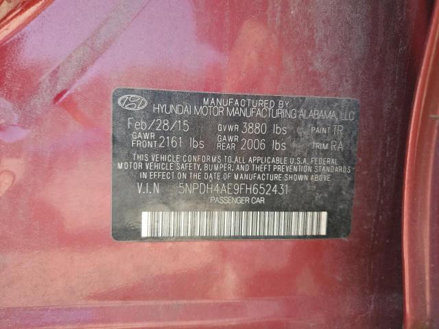 Photo 11 VIN: 5NPDH4AE9FH652431 - HYUNDAI ELANTRA SE 