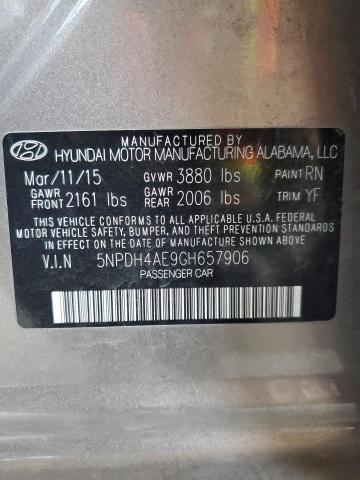 Photo 11 VIN: 5NPDH4AE9GH657906 - HYUNDAI ELANTRA SE 