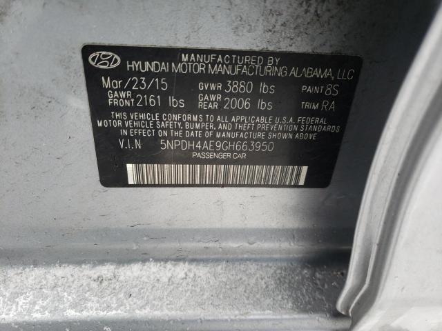 Photo 11 VIN: 5NPDH4AE9GH663950 - HYUNDAI ELANTRA SE 