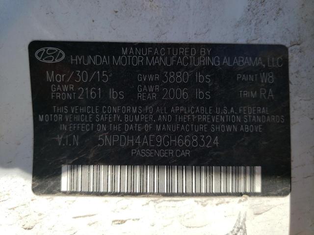 Photo 9 VIN: 5NPDH4AE9GH668324 - HYUNDAI ELANTRA SE 