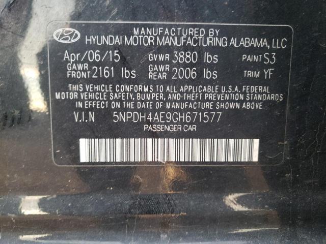 Photo 9 VIN: 5NPDH4AE9GH671577 - HYUNDAI ELANTRA SE 