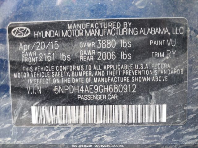 Photo 8 VIN: 5NPDH4AE9GH680912 - HYUNDAI ELANTRA 