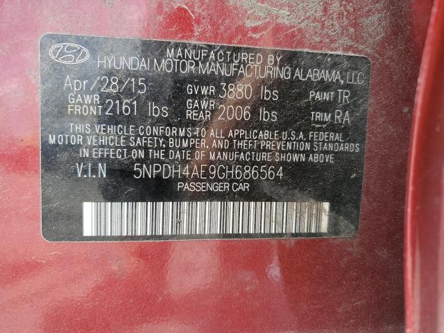 Photo 11 VIN: 5NPDH4AE9GH686564 - HYUNDAI ELANTRA SE 