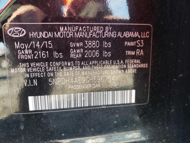 Photo 9 VIN: 5NPDH4AE9GH696754 - HYUNDAI ELANTRA SE 