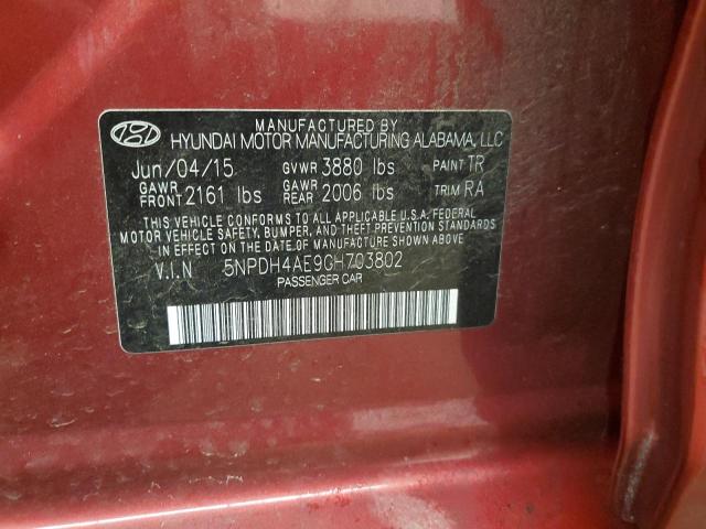 Photo 11 VIN: 5NPDH4AE9GH703802 - HYUNDAI ELANTRA SE 