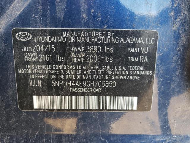 Photo 12 VIN: 5NPDH4AE9GH703850 - HYUNDAI ELANTRA SE 