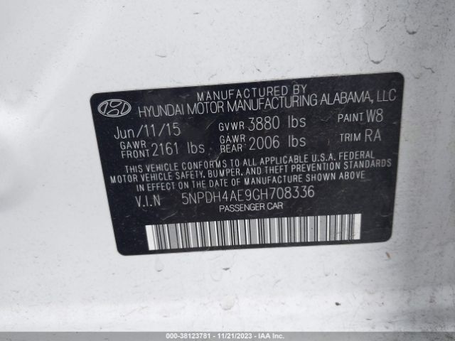 Photo 8 VIN: 5NPDH4AE9GH708336 - HYUNDAI ELANTRA 