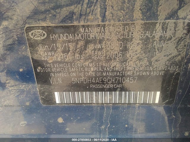 Photo 8 VIN: 5NPDH4AE9GH710457 - HYUNDAI ELANTRA 