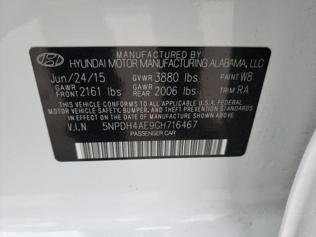 Photo 9 VIN: 5NPDH4AE9GH716467 - HYUNDAI ELANTRA SE 