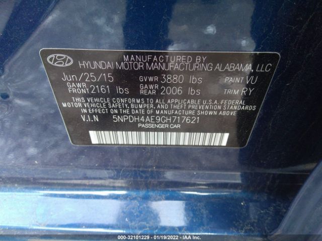 Photo 8 VIN: 5NPDH4AE9GH717621 - HYUNDAI ELANTRA 