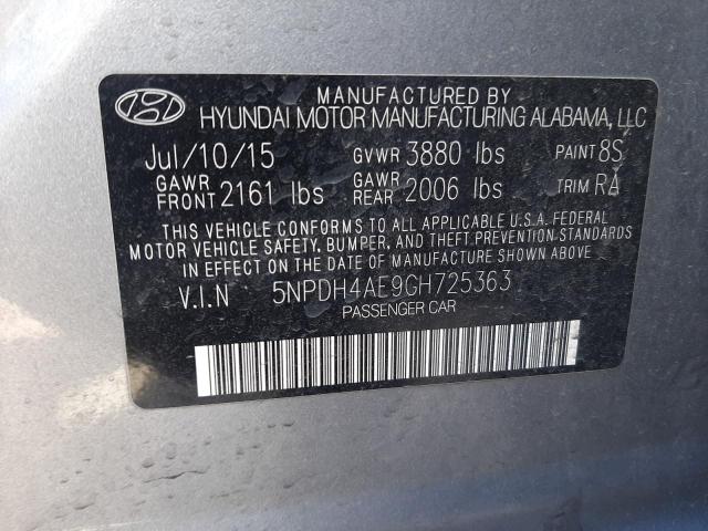 Photo 12 VIN: 5NPDH4AE9GH725363 - HYUNDAI ELANTRA 