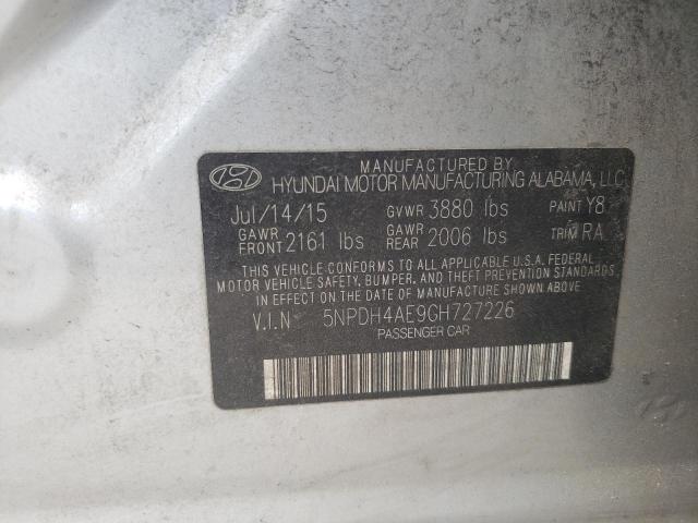 Photo 12 VIN: 5NPDH4AE9GH727226 - HYUNDAI ELANTRA SE 