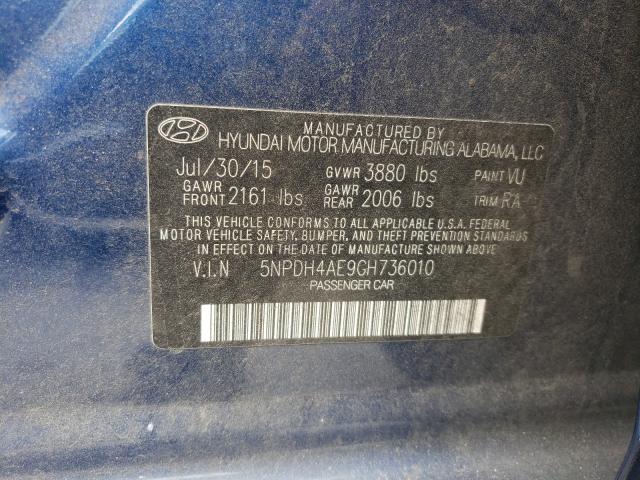 Photo 9 VIN: 5NPDH4AE9GH736010 - HYUNDAI ELANTRA SE 