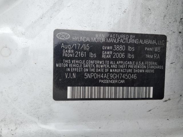 Photo 11 VIN: 5NPDH4AE9GH745046 - HYUNDAI ELANTRA 