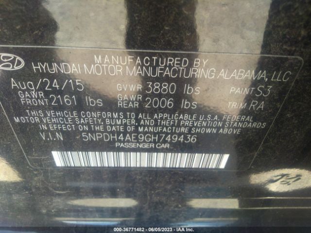 Photo 8 VIN: 5NPDH4AE9GH749436 - HYUNDAI ELANTRA 