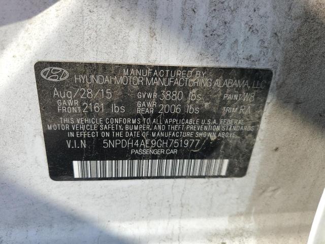 Photo 11 VIN: 5NPDH4AE9GH751977 - HYUNDAI ELANTRA 