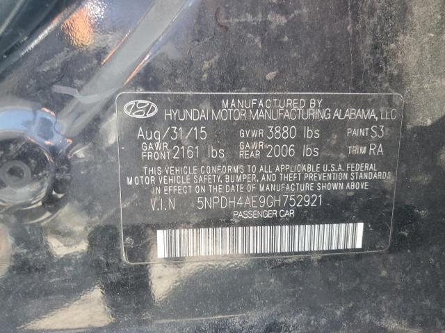 Photo 11 VIN: 5NPDH4AE9GH752921 - HYUNDAI ELANTRA SE 